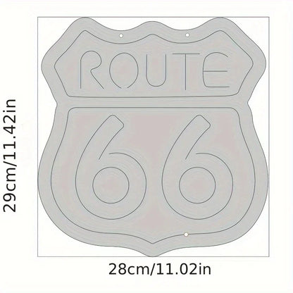 Route 66 Neon Sign Historic US Highway LED Sign for Decor Blue Neon Light Game Room Wall Sign Party Light Club