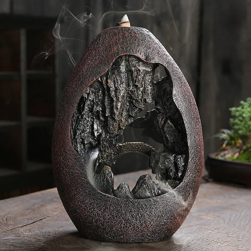 Backflow Incense Waterfall Ceramic Decoration