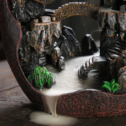 Backflow Incense Waterfall Ceramic Decoration