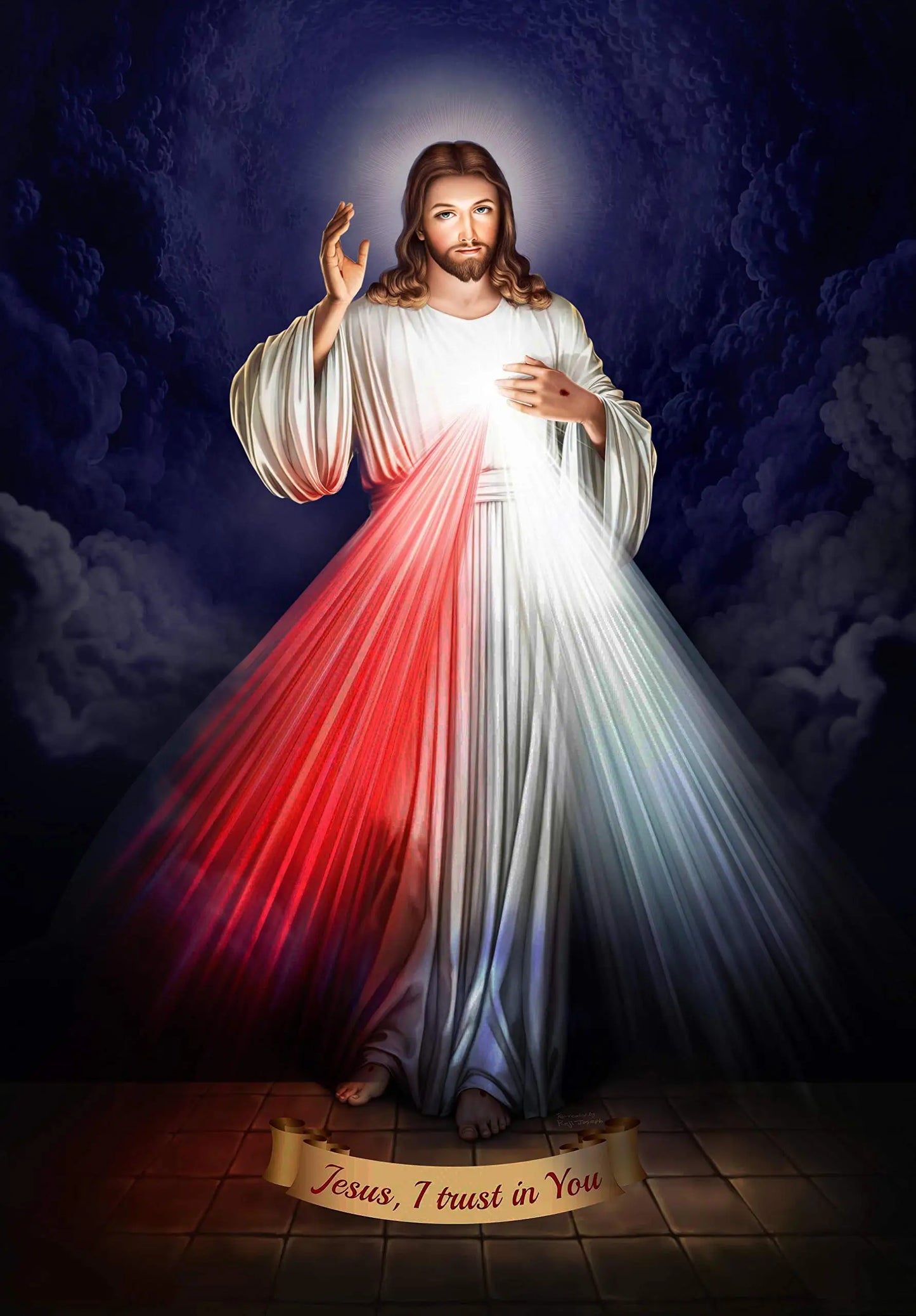 Jesus Christ Divine Mercy Oil Painting Art Canvas Poster for Decoration