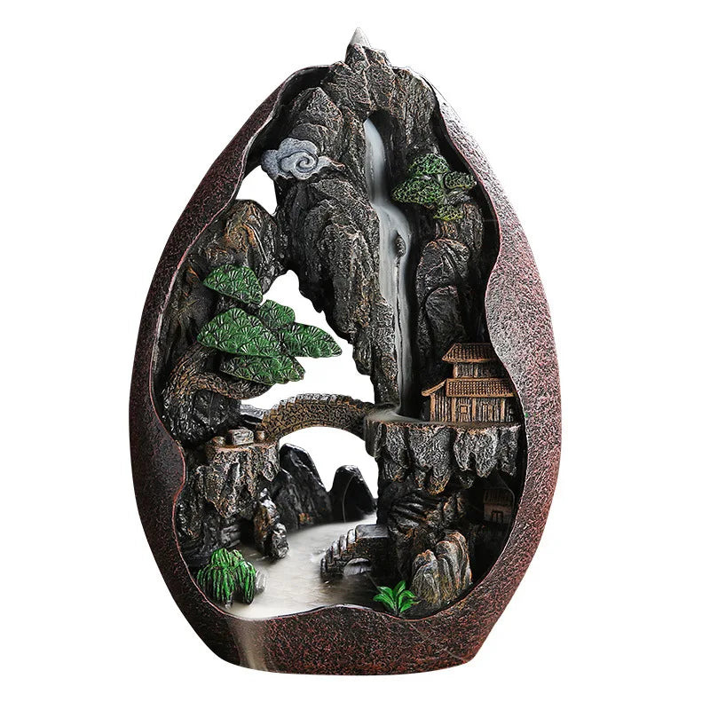 Backflow Incense Waterfall Ceramic Decoration