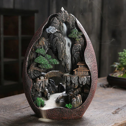 Backflow Incense Waterfall Ceramic Decoration